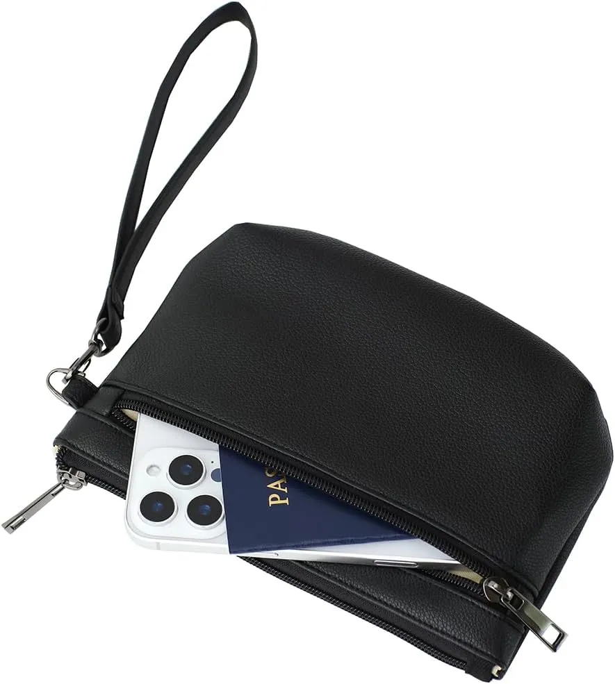 Women Zipper Wristlet Wallet with Coin Pocket