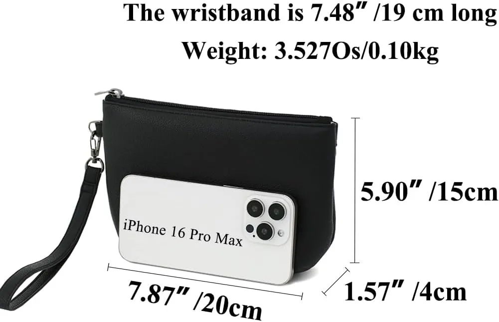 Women Zipper Wristlet Wallet with Coin Pocket