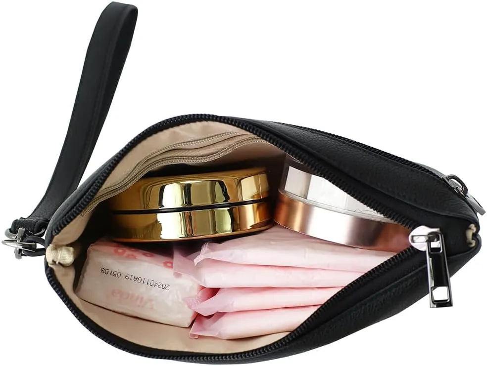 Women Zipper Wristlet Wallet with Coin Pocket