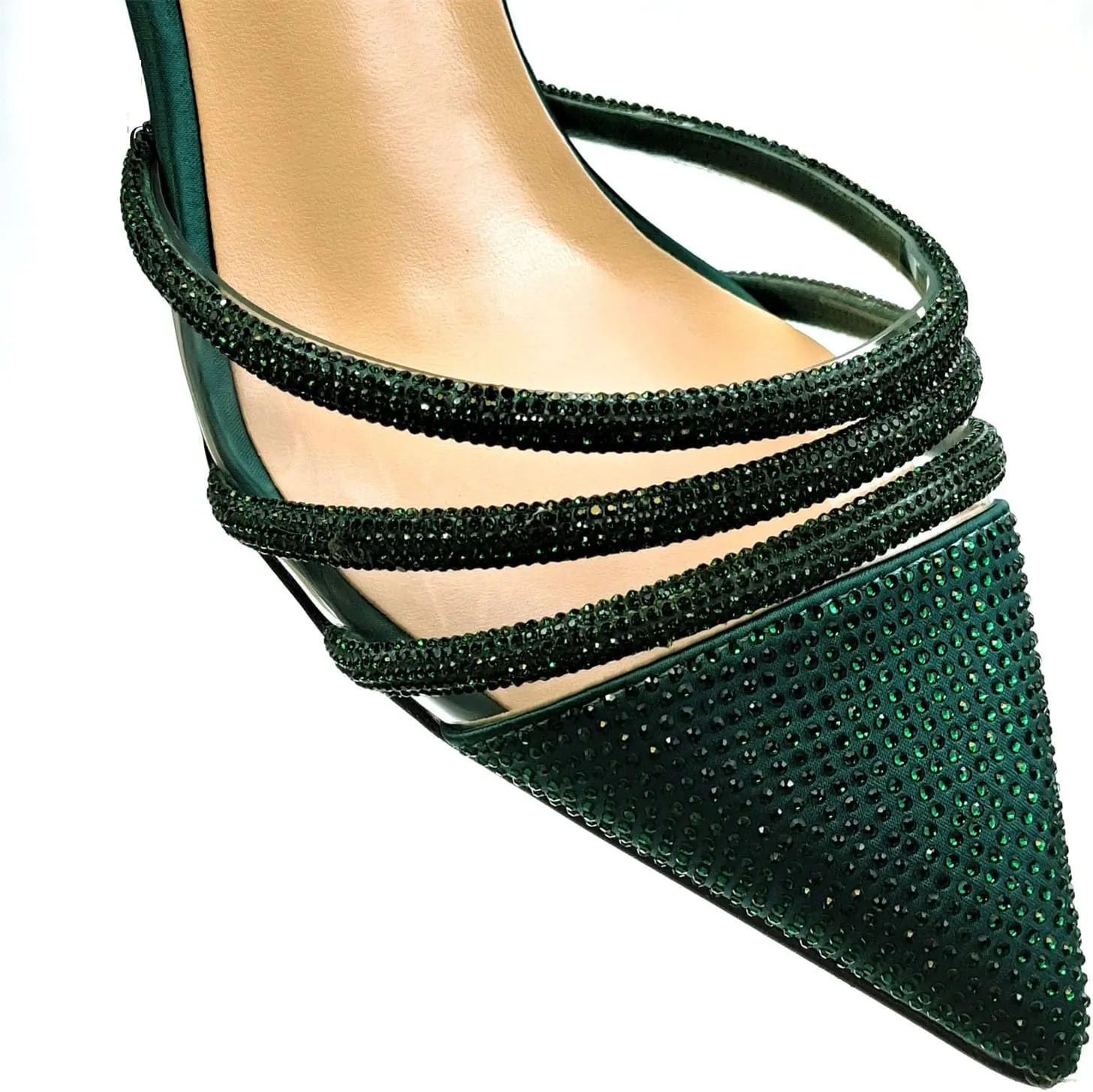 Womens African Themed Sparkly Evening Shoes and Purse Set Crystal Embellished High Heels for Special