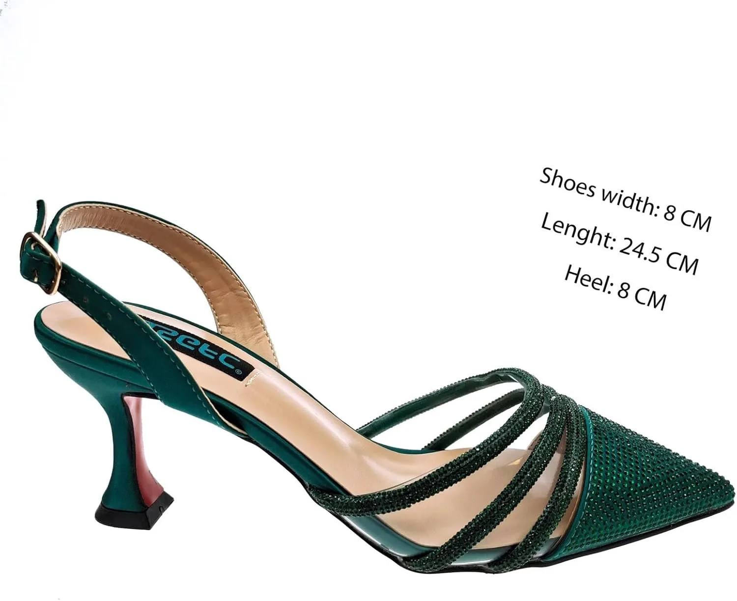 Womens African Themed Sparkly Evening Shoes and Purse Set Crystal Embellished High Heels for Special