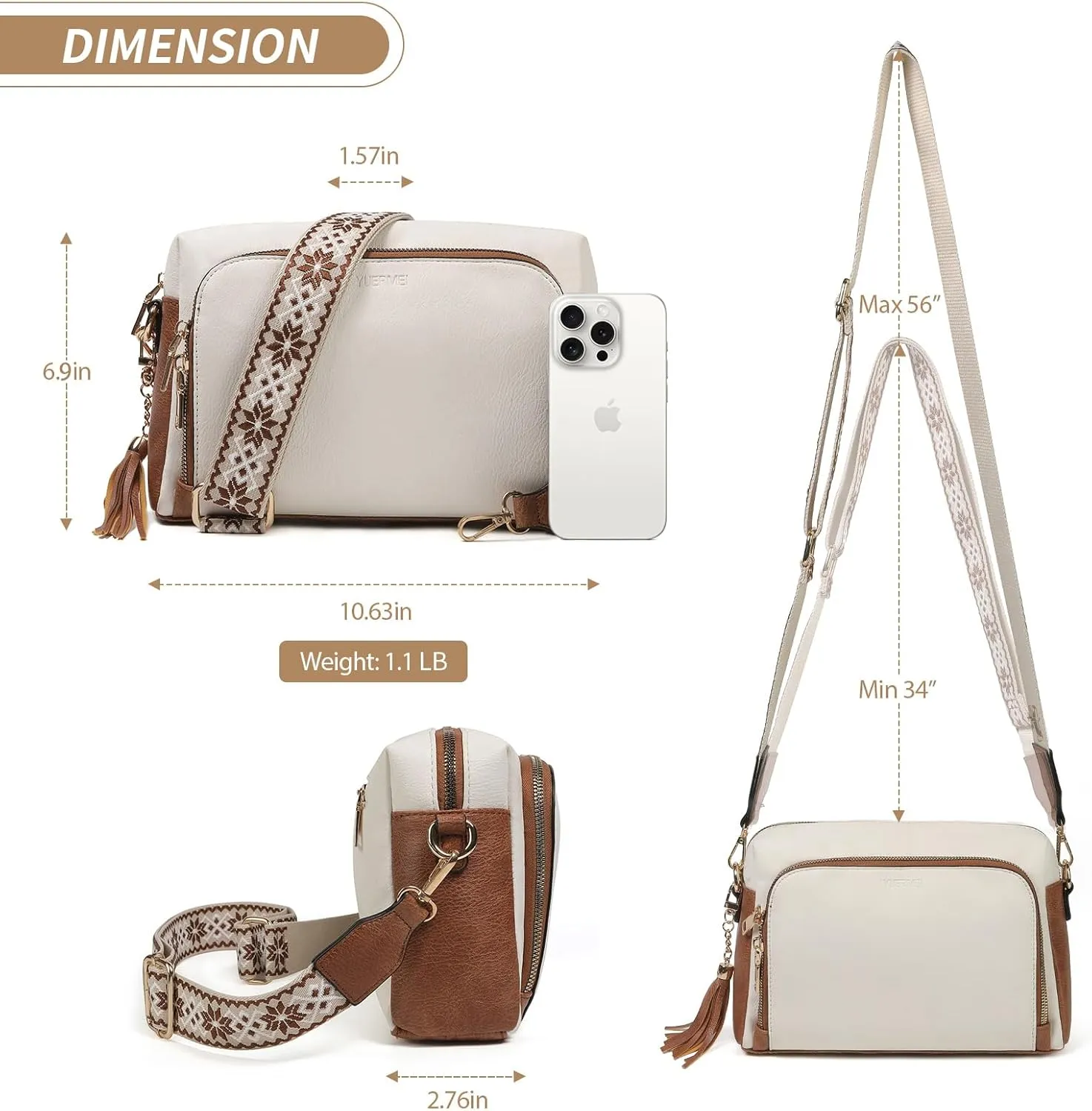Womens Crossbody Purses,Vegan Leather Medium Cross Body Purses Bag for women,Crossbody Messenger Bag Built in Wallet