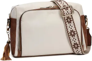 Womens Crossbody Purses,Vegan Leather Medium Cross Body Purses Bag for women,Crossbody Messenger Bag Built in Wallet