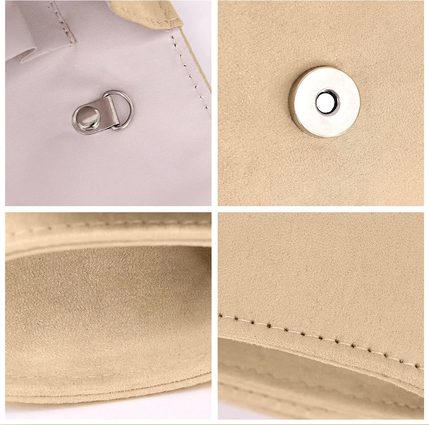 Womens Elegant Suede Evening Envelop Bag Handbag Clutch Purse for Wedding Party Prom
