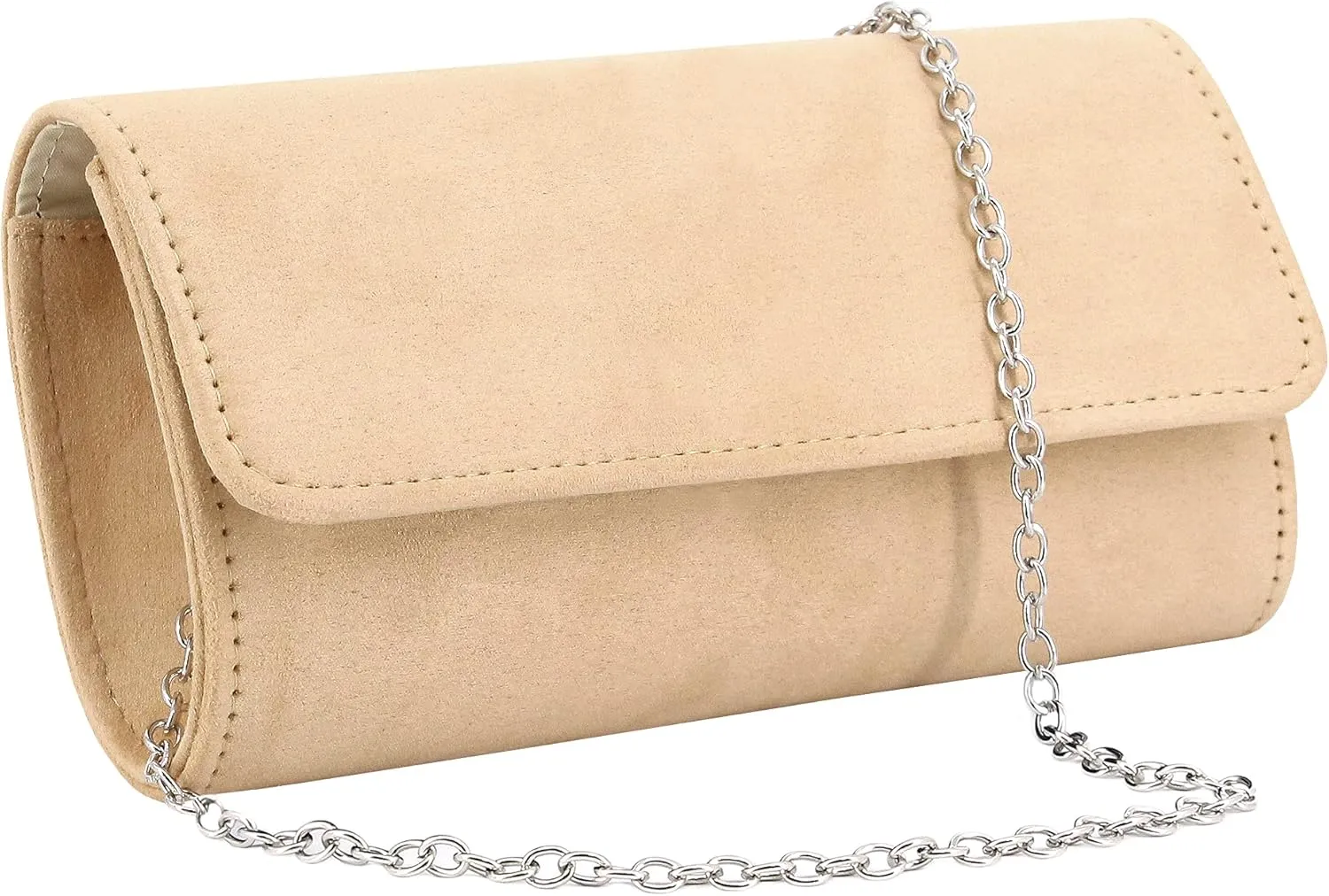 Womens Elegant Suede Evening Envelop Bag Handbag Clutch Purse for Wedding Party Prom