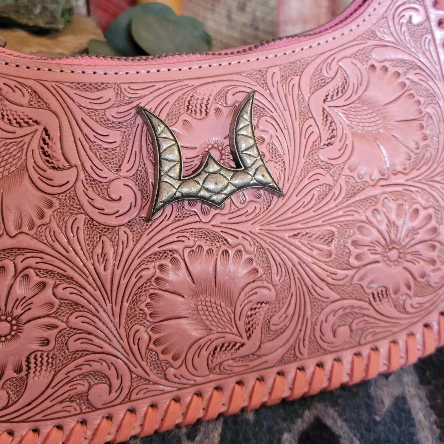 Women's Hand Tooled  Leather Purse "Dannia" by Loyal West LW-SS25-041 SB