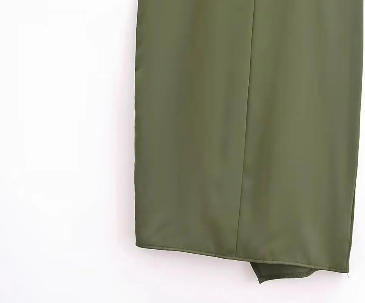 Women's High Waist Bodycon Midi Dress - Summer Sleeveless Patchwork Fitted Dress