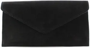Womens Ladies Real Suede Leather Envelope Clutch Evening Shoulder Chain Bag
