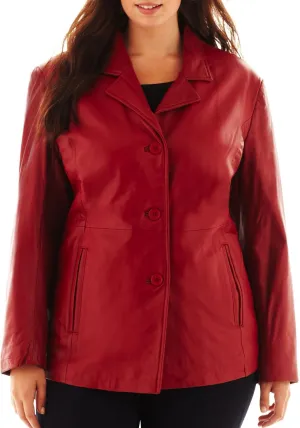 Women's Leather Button Front Hipster