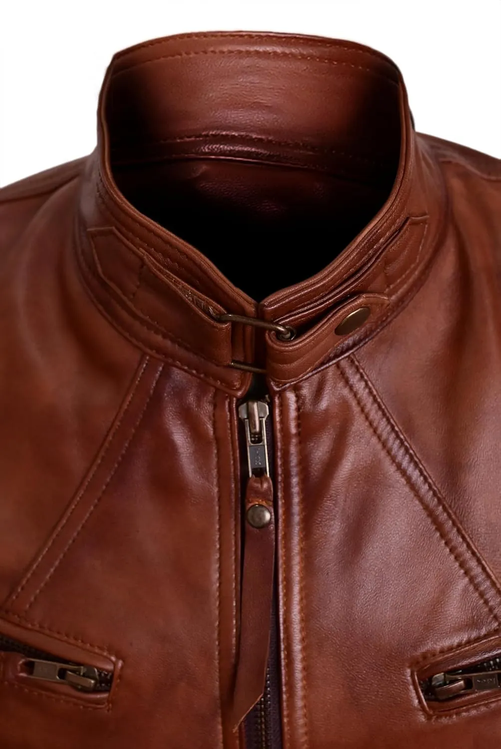 Women's Motorcycle Genuine Leather Jacket - Lambskin Leather Jacket Woman - Real Leather Jackets for Women