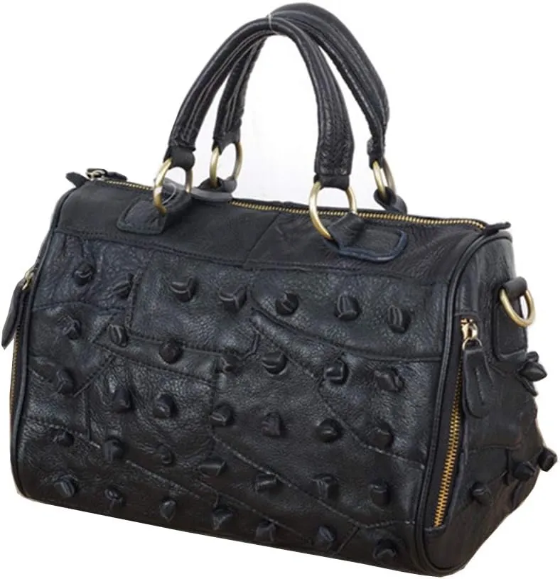 Women's Multicolor Handbag Genuine Leather Unique Color matching Design Crossbody Shoulder Bag Purses