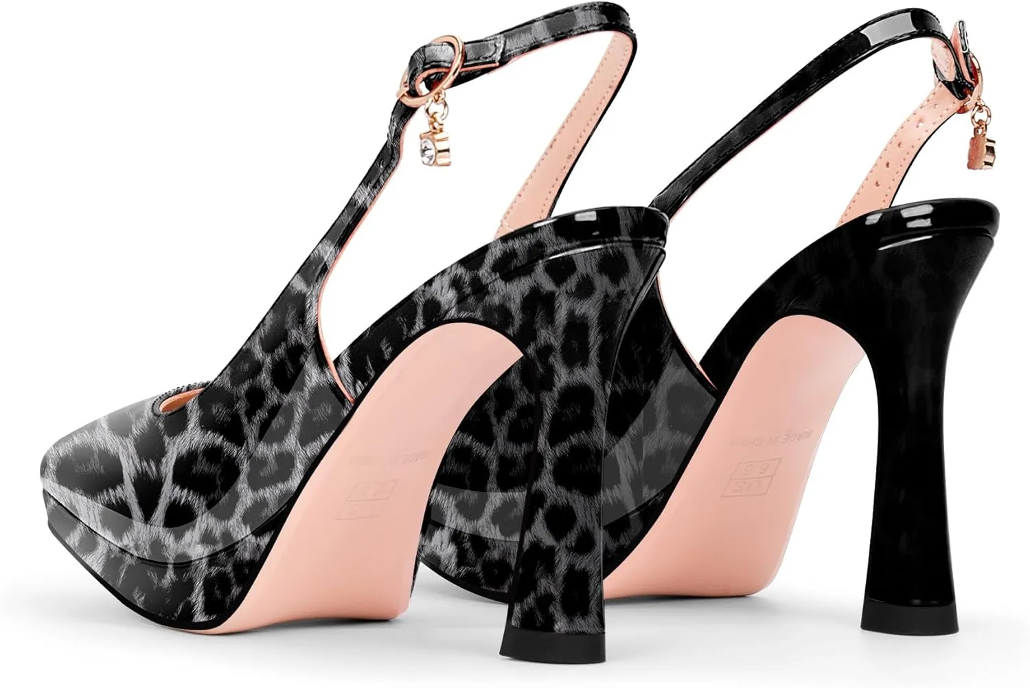 Women's Platform Slingback Closed Pointed Toe High Heel Pumps Slip On Party Dress Shoes