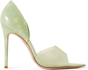 Women's Pointed Open Toe Stiletto High Heels Sandals,Geometric Patent Leather Back Slippers for Sexy Ladies,Peek Arch Slip on Mules with Daily Work Girls,Translucent PVC Strappy for Bridal Wedding Masquerade Event Size US 4-16
