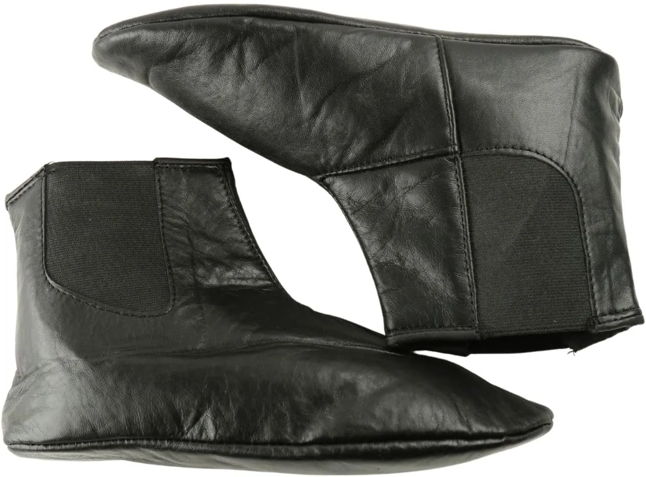 Womens Pull On Leather Khuffain Home Slippers Elastic Support Easy Wear Halal Sheep Skin Leather Socks Khuffs Hajj Umrah