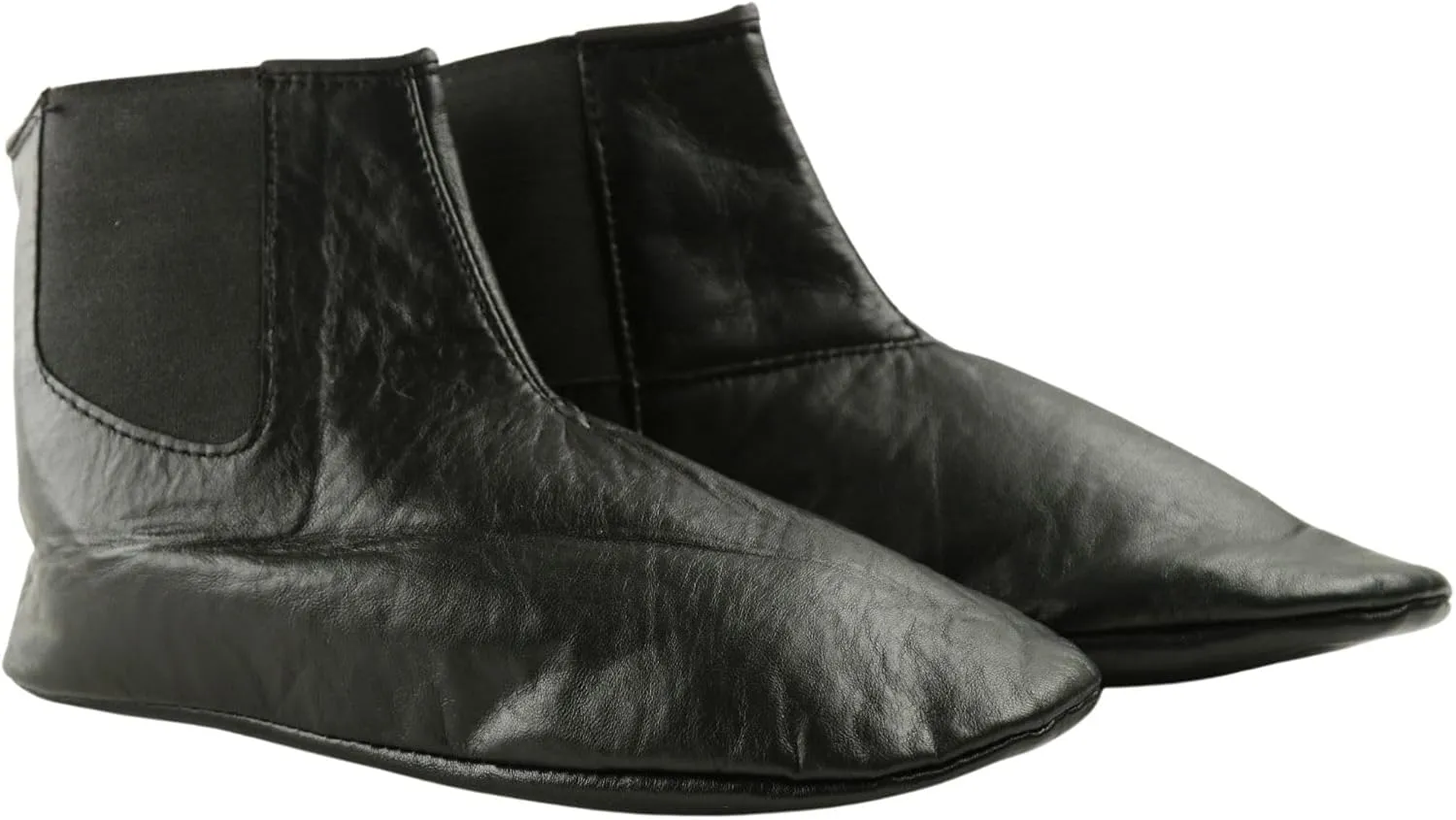 Womens Pull On Leather Khuffain Home Slippers Elastic Support Easy Wear Halal Sheep Skin Leather Socks Khuffs Hajj Umrah