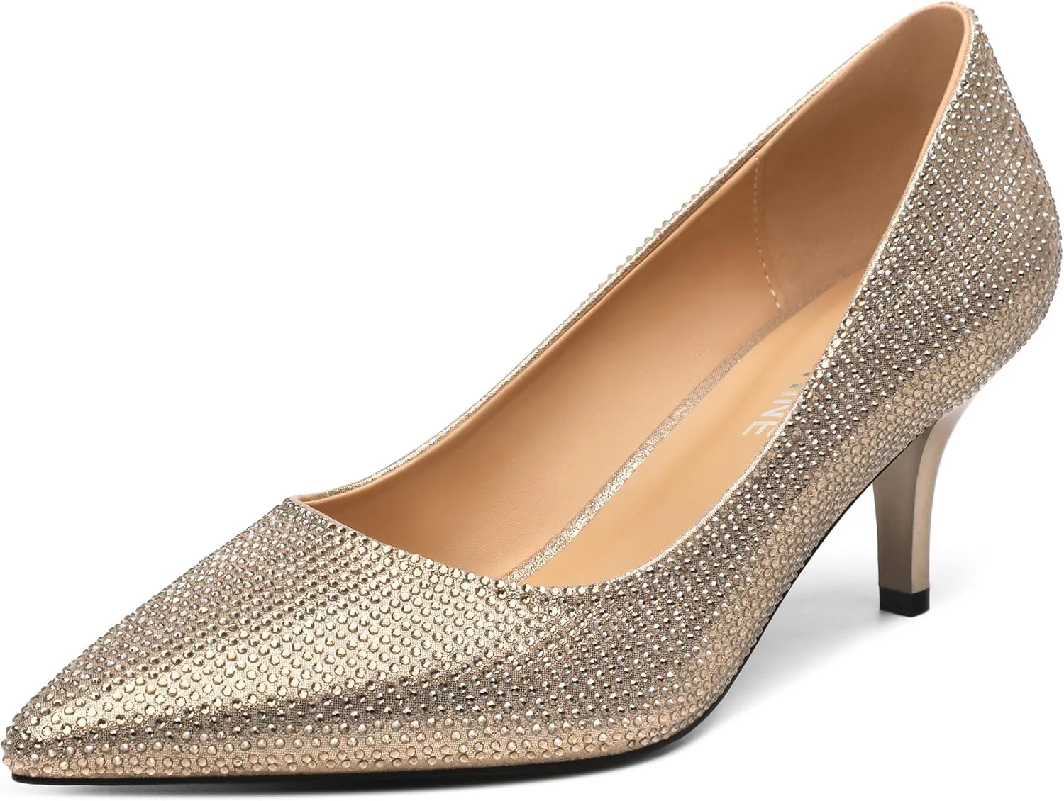 Women's Pumps Pointed Closed Toe Low Heels Comfortable Dress Shoes for Work Business Office Wedding Casual 2.3 Inch
