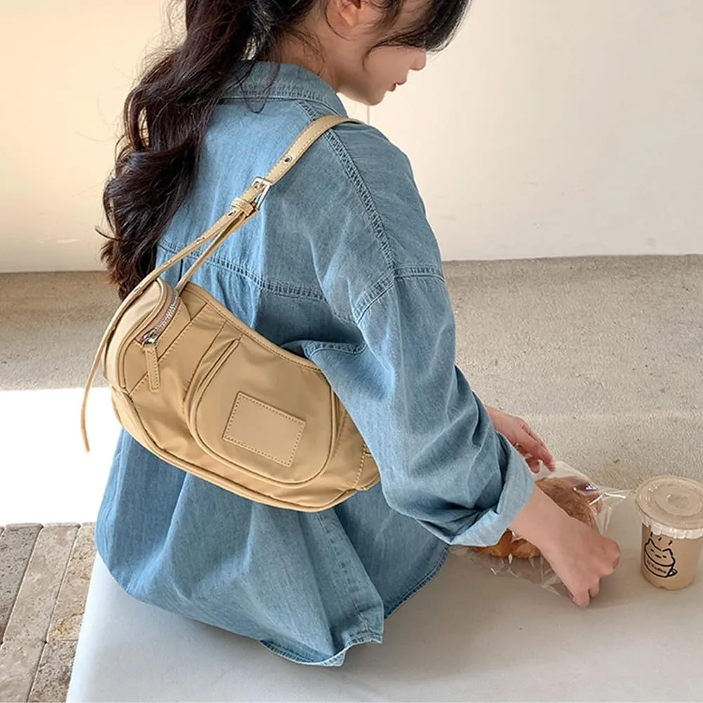 Women's Shoulder Bag Wallet Korean Niche Nylon Underarm Fashion Designer Crossbody Adjustable Strap Hobo Tote Bag