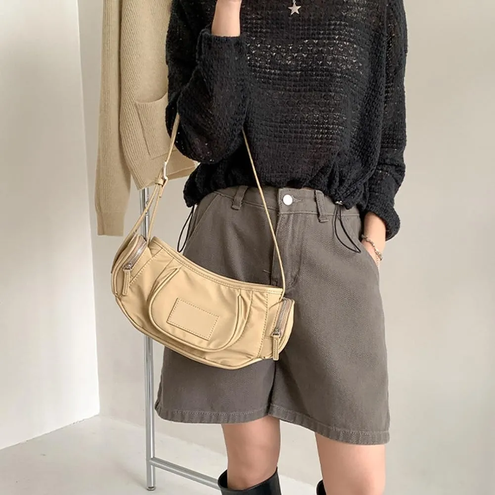 Women's Shoulder Bag Wallet Korean Niche Nylon Underarm Fashion Designer Crossbody Adjustable Strap Hobo Tote Bag