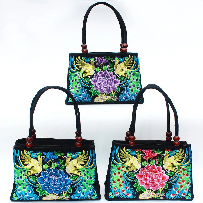 Women's Stall Ethnic Style Embroidered Canvas Handbags