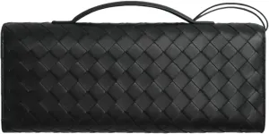 Women's Trendy Woven Evening Clutch Purse PU Leather Crossbody Underarm Shoulder Handbag Cute Satchel Wallet