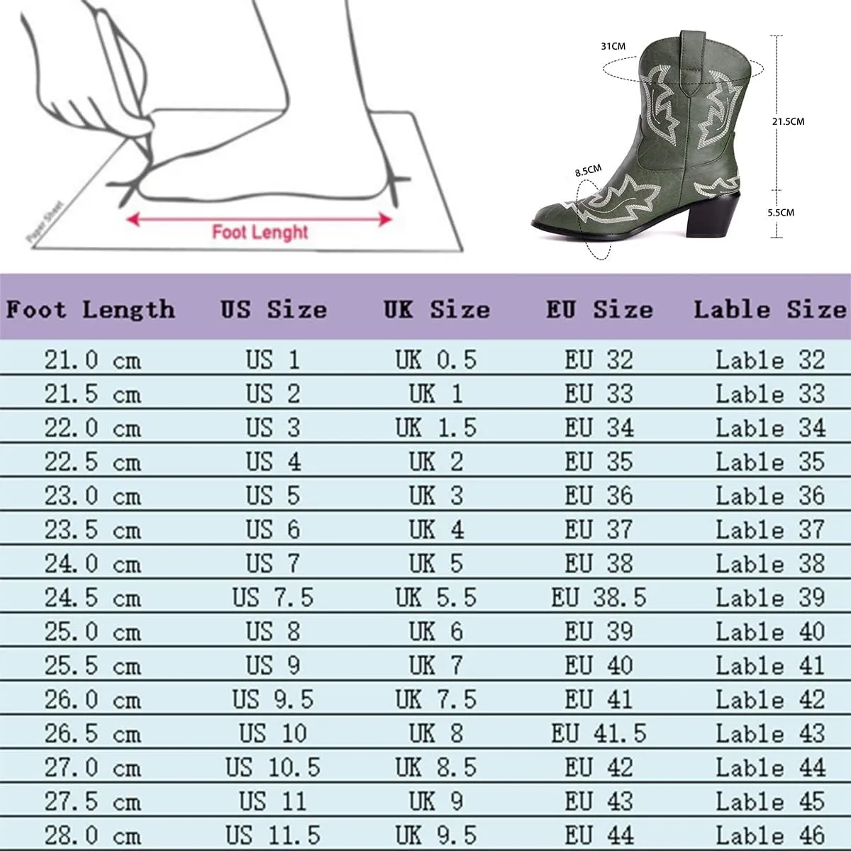 Women's White Embroidered Cowboy Ankle Boots