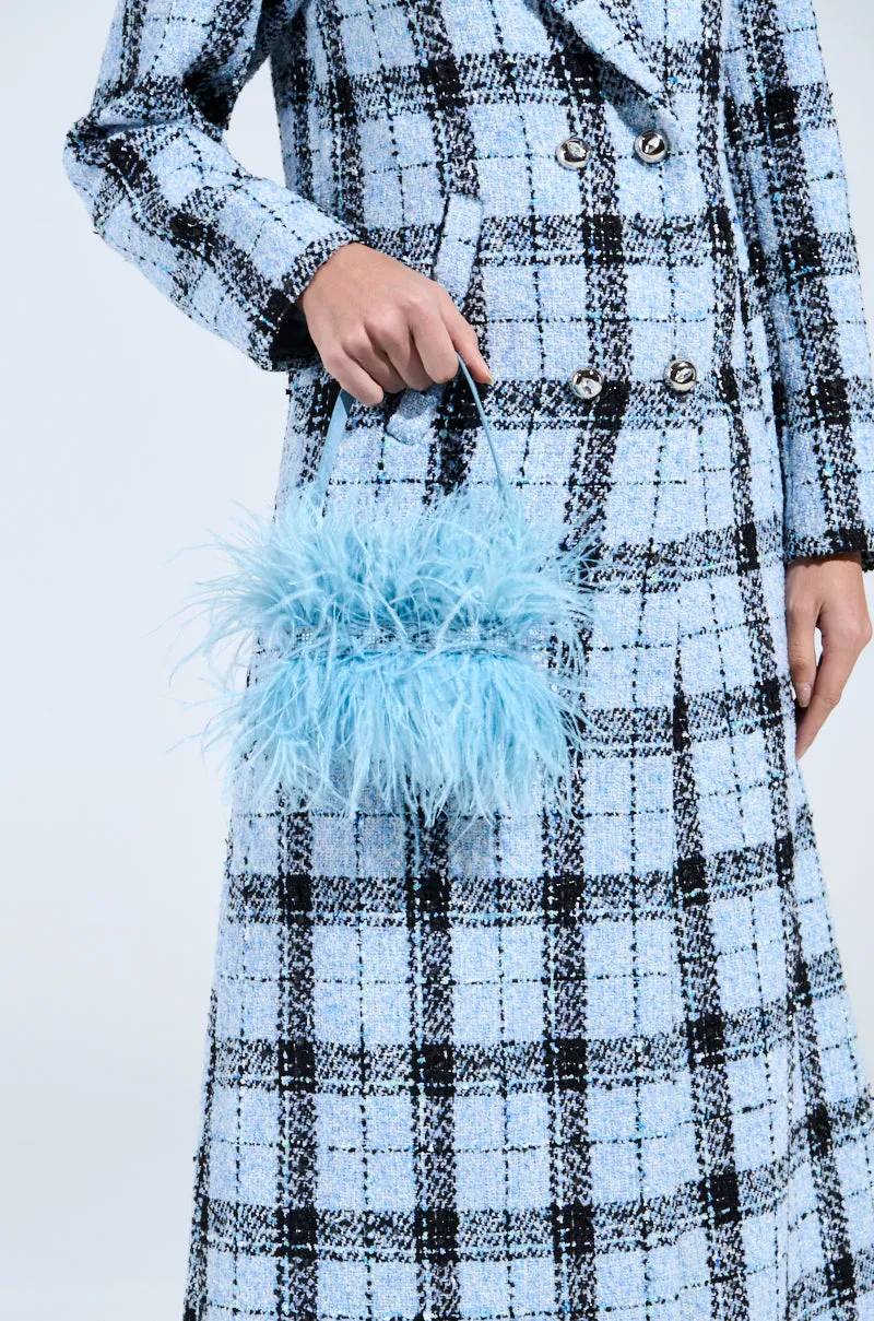 WORTH IT ALL FEATHER PURSE