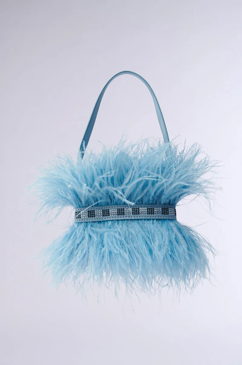 WORTH IT ALL FEATHER PURSE