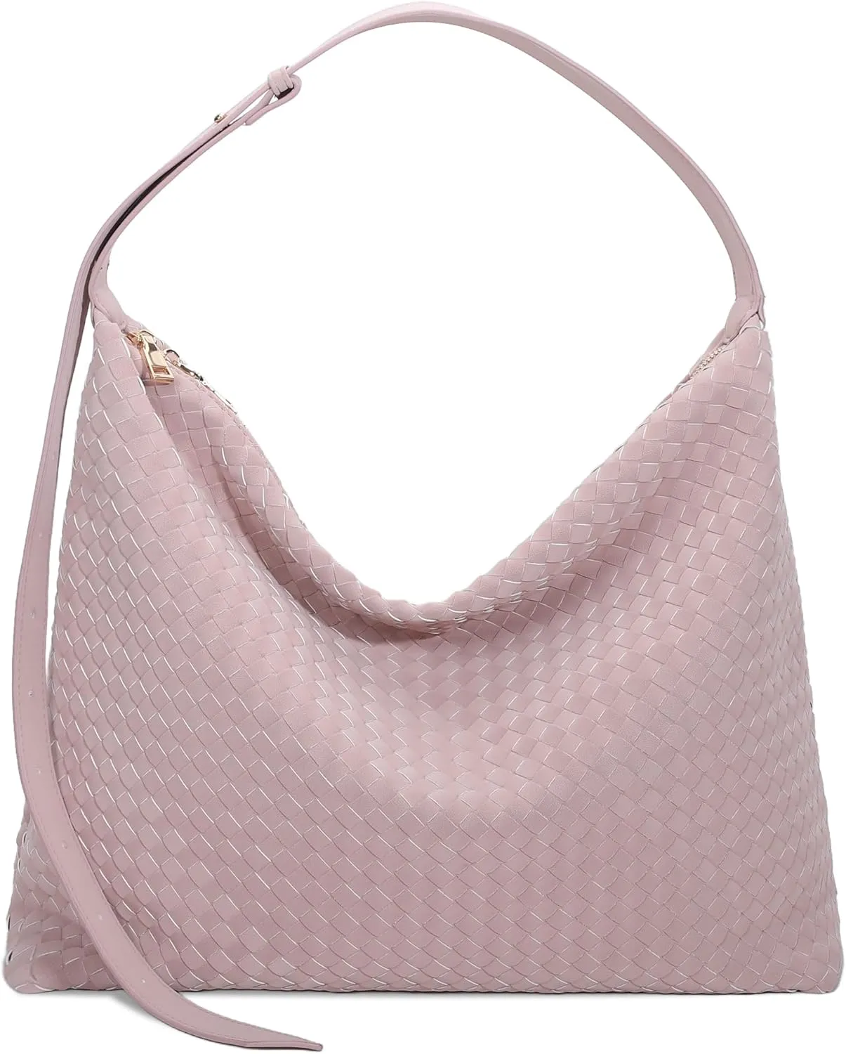 Woven Bag for Women, Vegan Leather Tote Bags Large Hobo Purses for Women Handmade Shoulder Bag with Adjustable Strap
