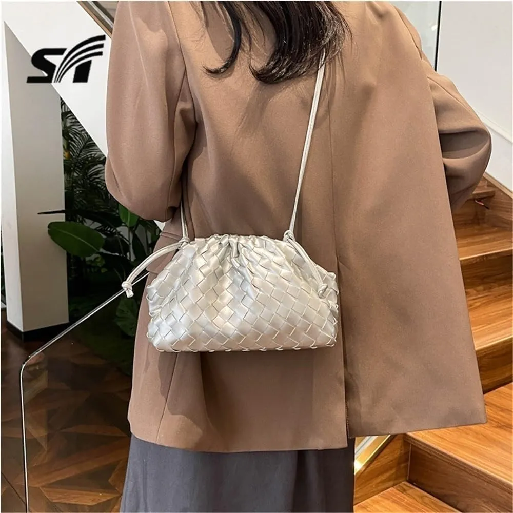 Woven Dumpling Bag For Women Clutch Purses Cloud Bag Messenger