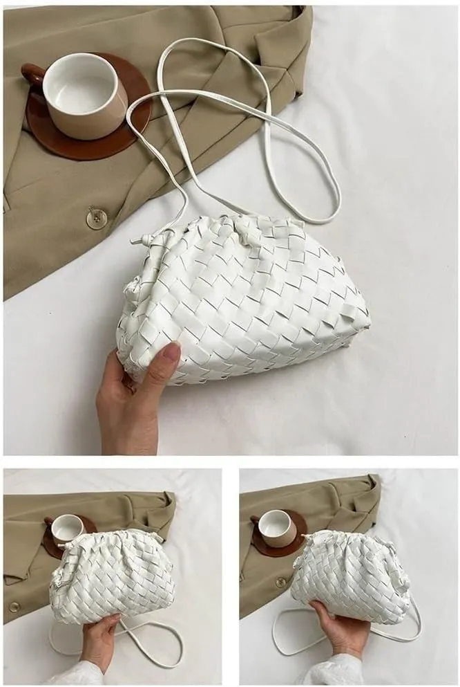 Woven Dumpling Bag For Women Clutch Purses Cloud Bag Messenger