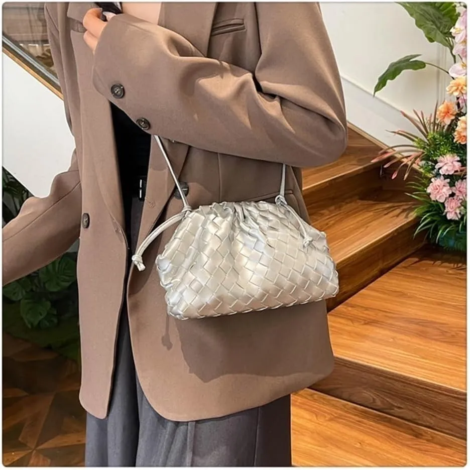 Woven Dumpling Bag For Women Clutch Purses Cloud Bag Messenger