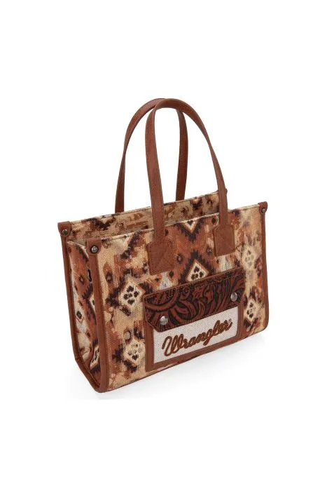WRANGLER AZTEC CROSSBODY TOTE BAG - TAN