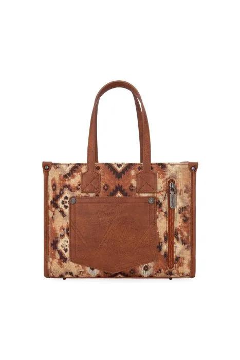 WRANGLER AZTEC CROSSBODY TOTE BAG - TAN
