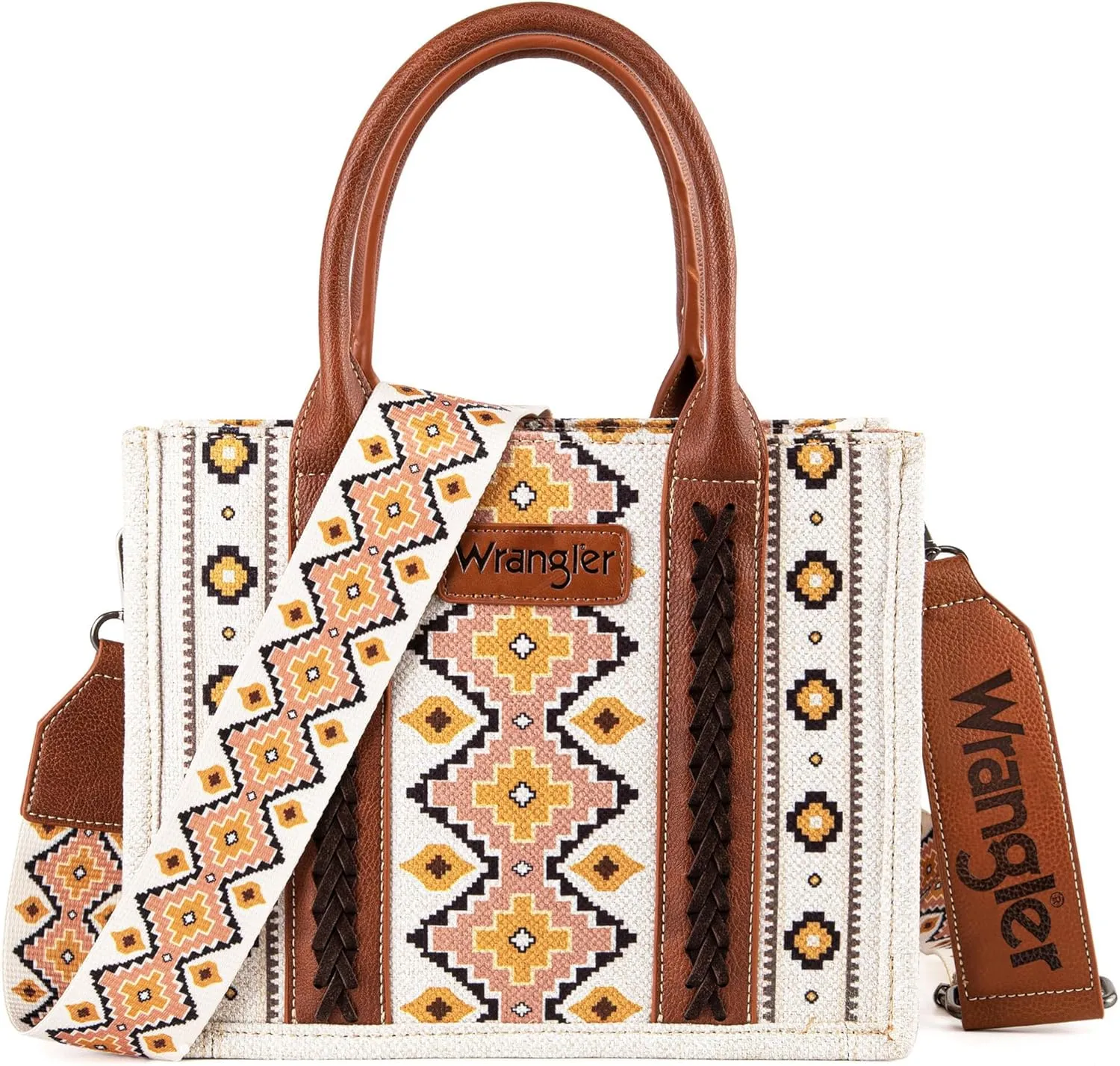 Wrangler Aztec Tote Bag for Women Boho Shoulder Purses and Handbags