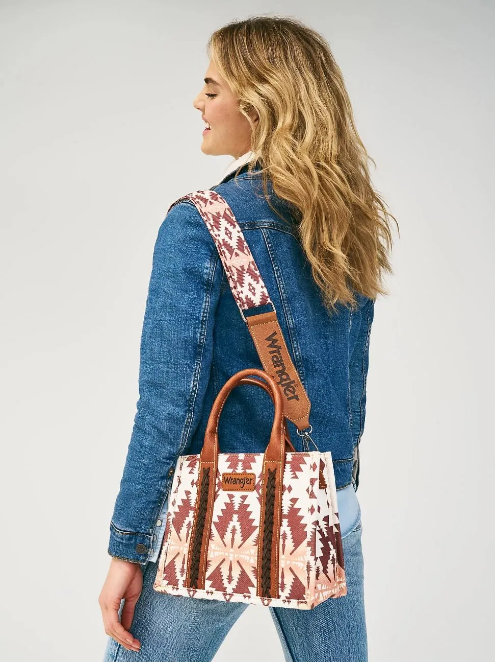 Wrangler Aztec Tote Bag for Women Boho Shoulder Purses and Handbags