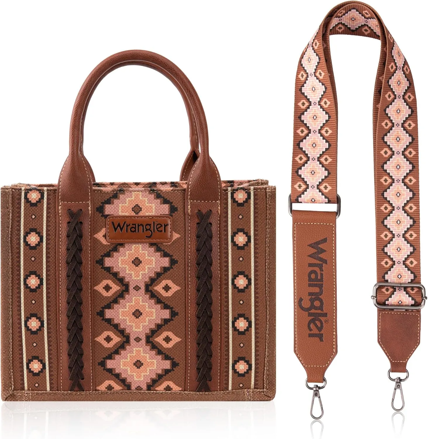 Wrangler Aztec Tote Bag for Women Boho Shoulder Purses and Handbags