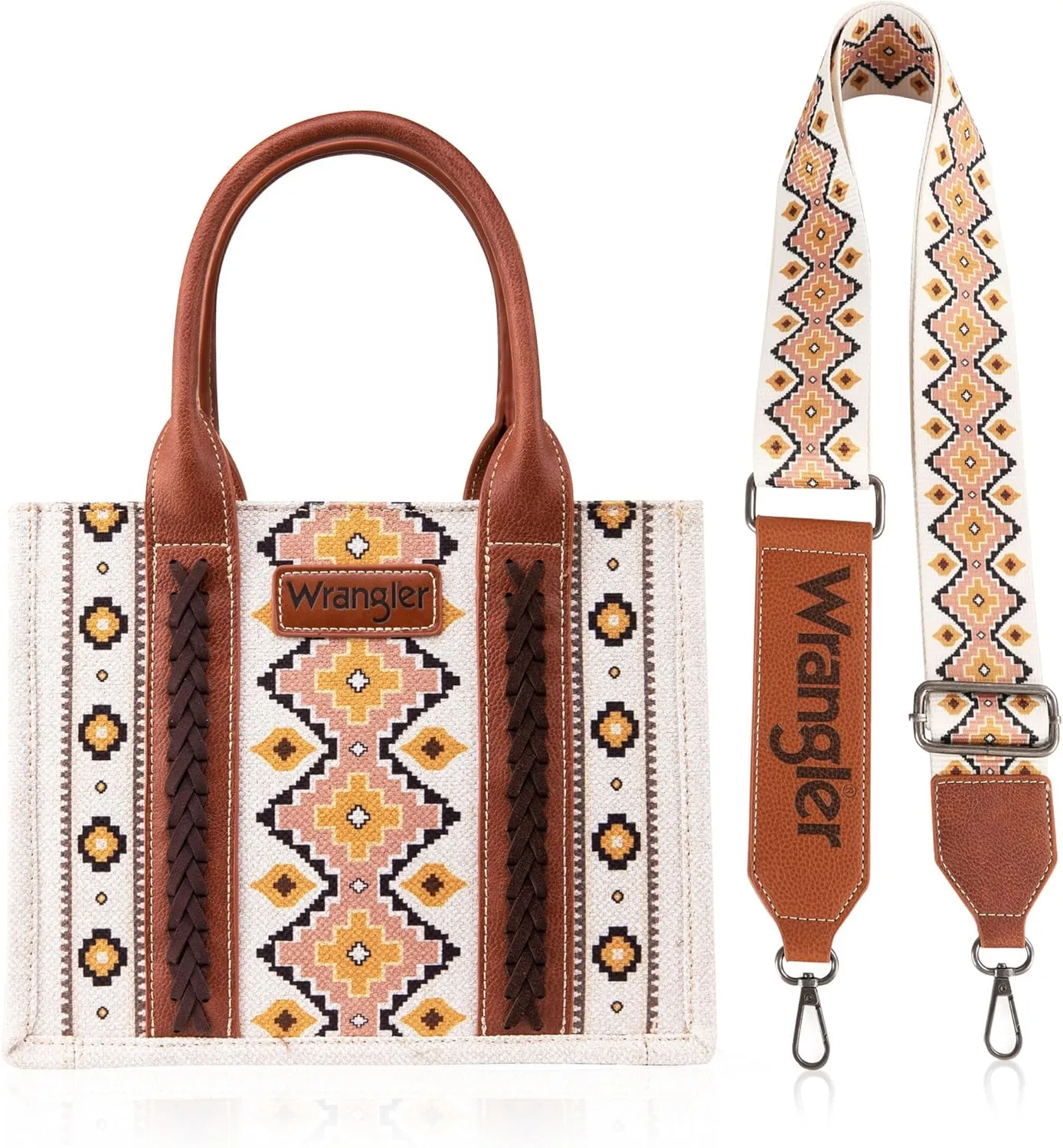 Wrangler Aztec Tote Bag for Women Boho Shoulder Purses and Handbags
