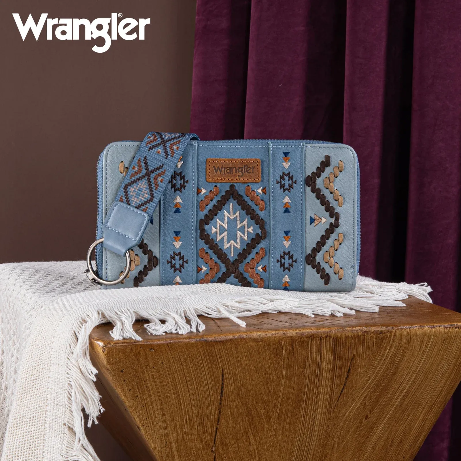 Wrangler Jean Southwestern Embroidered Wallet - WG2214-W006JN