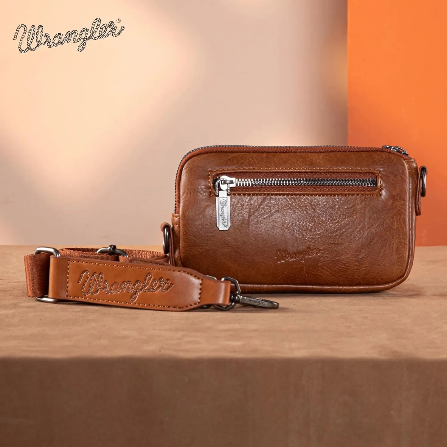 Wrangler Mini Crossbody Purse for Women Western Aztec Clutch Designer Tapestry Shoulder Handbags
