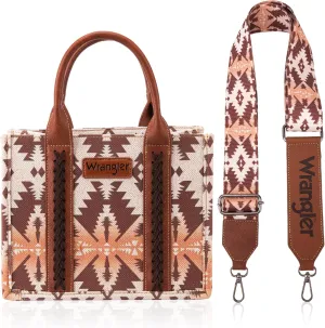 Wrangler Purse for Women Boho Aztec Tote Bag Hobo Shoulder Top Handle Handbags with Wide Guitar Strap Fall Collection Gift XY8 WG2203-8120SWLCF