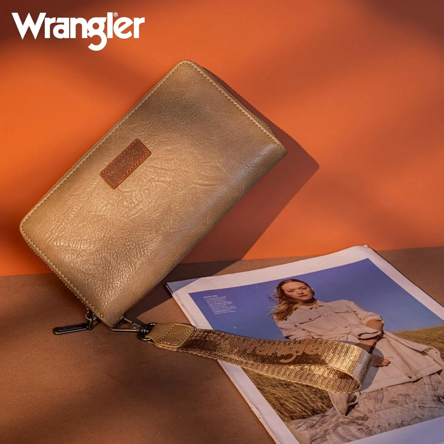 Wrangler Womens Wallet Wristlet Long Purse Designer Clutch Large Capacity Credit Card Holder for Women Men