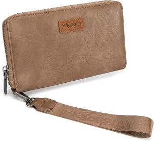 Wrangler Womens Wallet Wristlet Long Purse Designer Clutch Large Capacity Credit Card Holder for Women Men