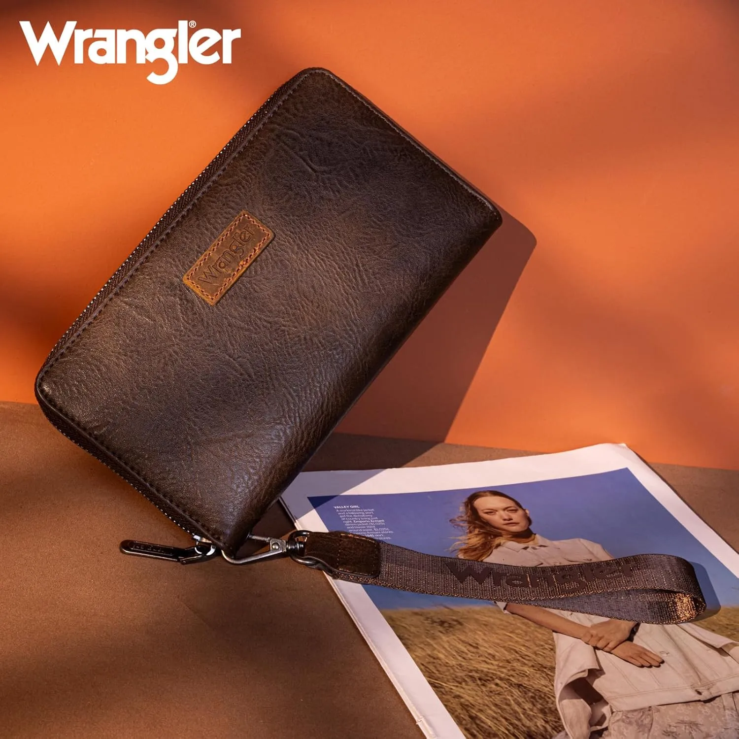 Wrangler Womens Wallet Wristlet Long Purse Designer Clutch Large Capacity Credit Card Holder for Women Men