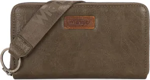 Wrangler Womens Wallet Wristlet Long Purse Designer Clutch Large Capacity Credit Card Holder for Women Men