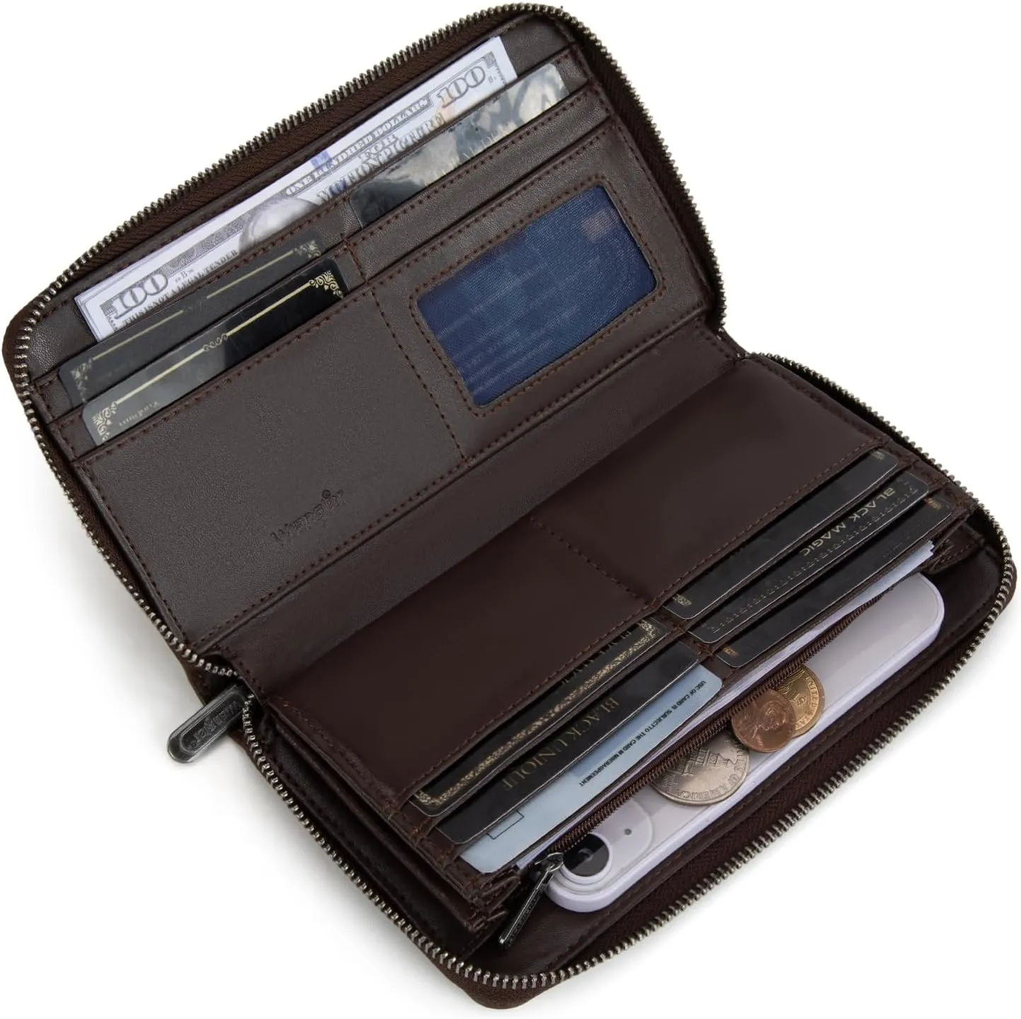 Wrangler Womens Wallet Wristlet Long Purse Designer Clutch Large Capacity Credit Card Holder for Women Men