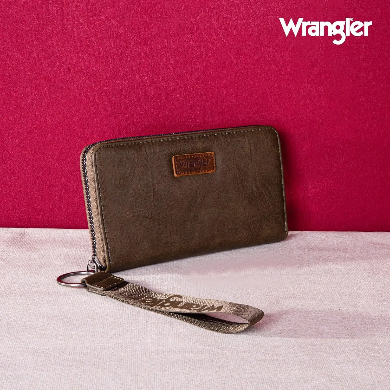 Wrangler Womens Wallet Wristlet Long Purse Designer Clutch Large Capacity Credit Card Holder for Women Men
