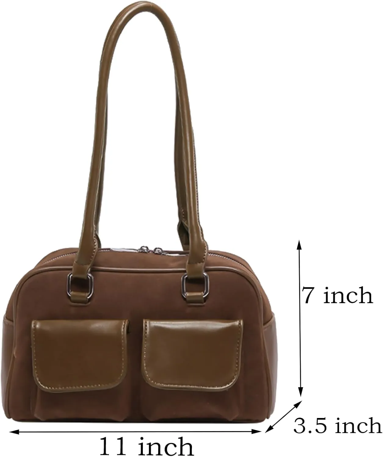 Y2K Shoulder Bag for Women Black Small Purse Brown Purse Trendy Purse Retro Women's Shoulder Handbags Purses