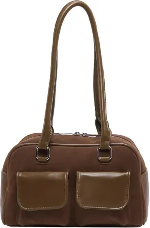 Y2K Shoulder Bag for Women Black Small Purse Brown Purse Trendy Purse Retro Women's Shoulder Handbags Purses