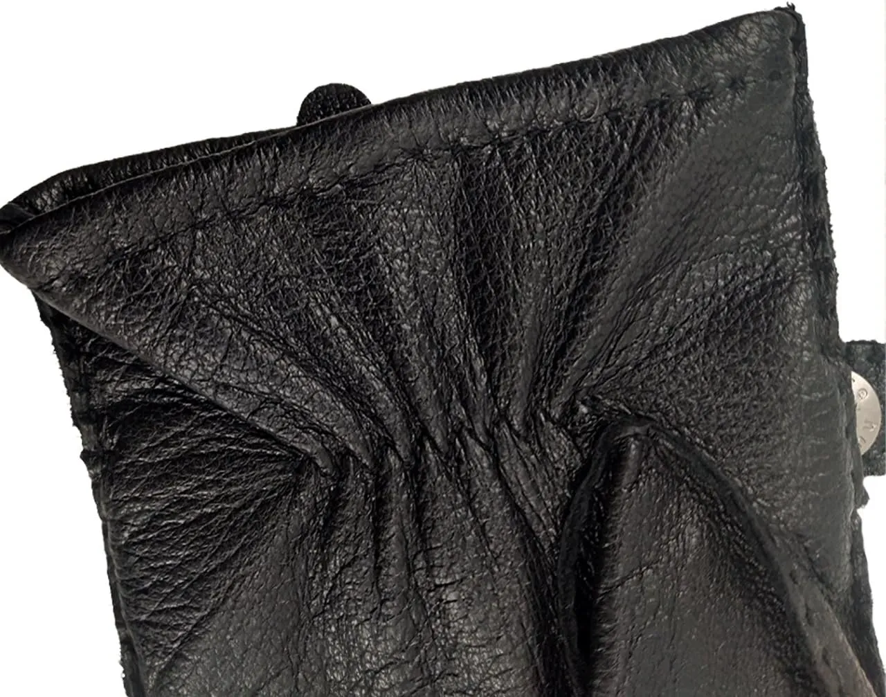 YISEVEN Winter Men's Warm Genuine Lambskin Leather Gloves Skin Tight with Button