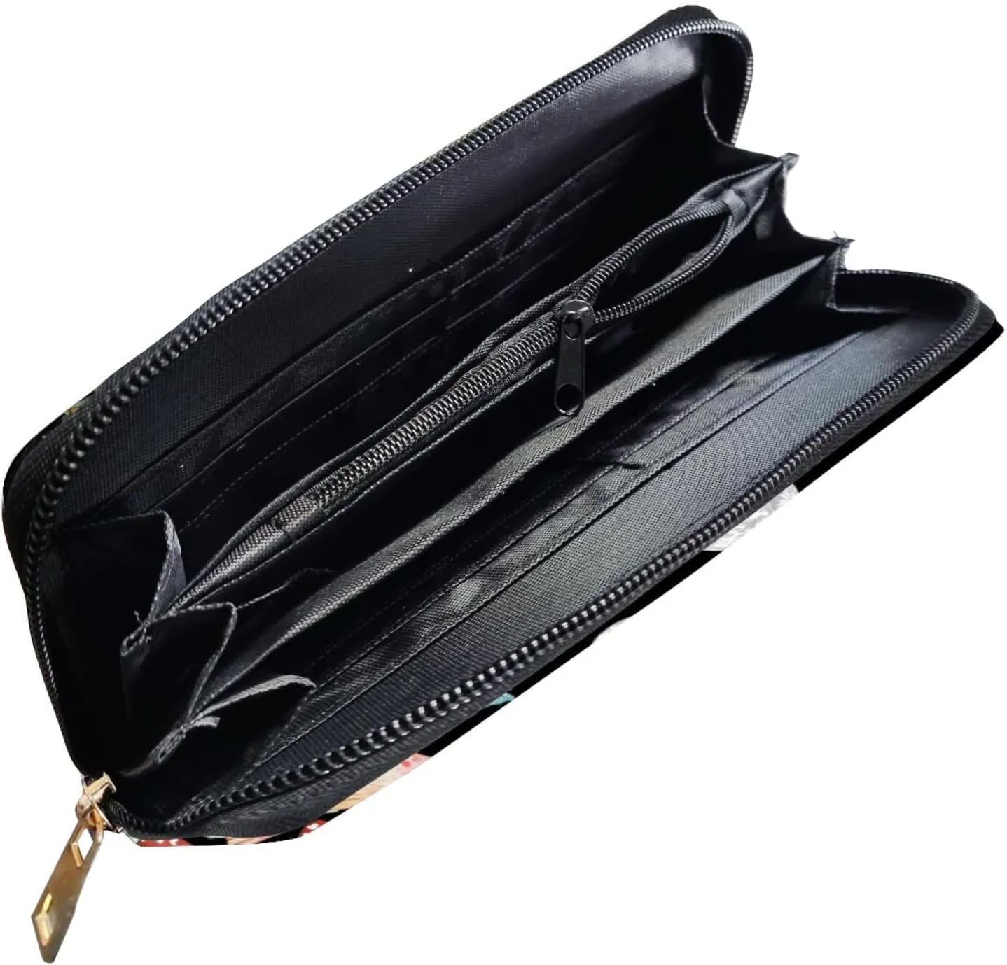 YISHOW Mushroom Wallet Slim Thin Leather Purse Wallet With Zip Around Clutch Casual Handbag For Phone Key Credit Cards